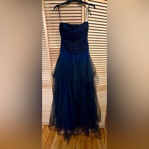 BCBGMaxAzria Navy Blue Maxi Dress